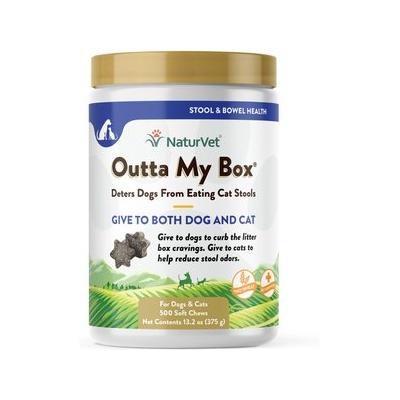 NaturVet Outta My Box Soft Chews Digestive Supplement for Cats & Dogs, 500 count