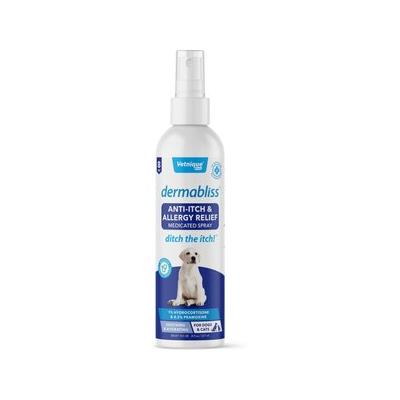 Vetnique Labs Dermabliss Anti-Itch & Allergy Relief Hydrocortisone Fragrance-Free Dog & Cat Skin Spray, 8-fl oz bottle
