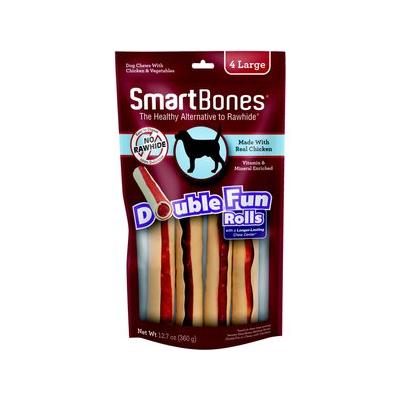 SmartBones Large DoubleTime Chicken Rolls Dog Treats, 4 count