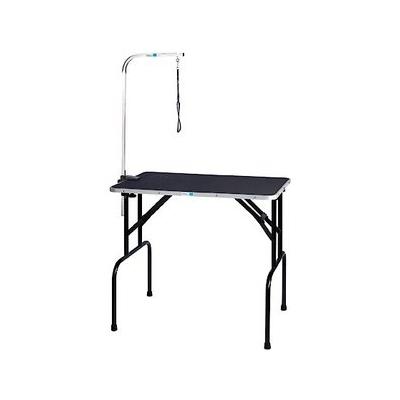 Master Equipment Dog Grooming Table with Arm, Black, 48-in