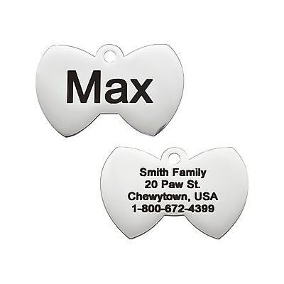 Frisco Stainless Steel Personalized Dog & Cat ID Tag, Bow Tie, Regular