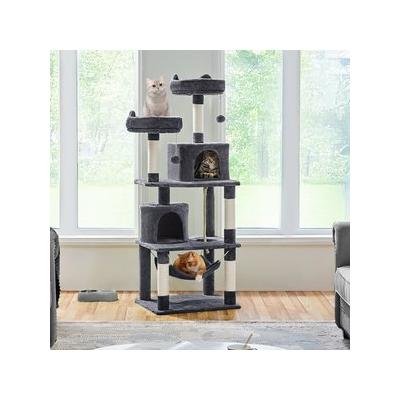 Yaheetech Multi-Level Sisal Cat Tree, 62.2-in, Dark Gray