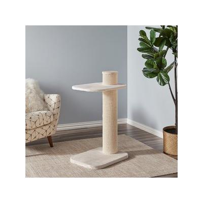 Two By Two City Cat Deluxe European 38-in Faux Fur Cat Tree, Beige
