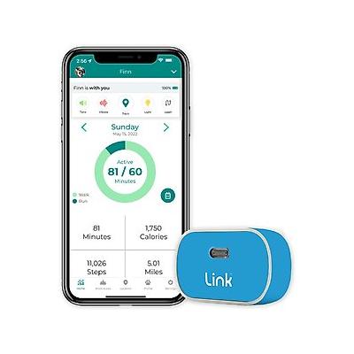 Link My Pet Dog GPS & Activity Tracker with Training Tools & Wrap, Blue
