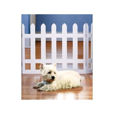 Etna Picket Fence Adjustable Pet Gate, White