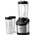 PHILIPS Standmixer "HR3760/10" Zerkleinerer silberfarben (schwarz, silberfarben) Standmixer