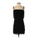 H&M Cocktail Dress - Mini Square Sleeveless: Black Print Dresses - Women's Size X-Small