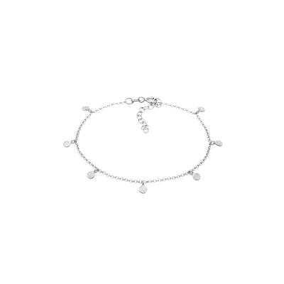 Elli Armband Plättchen Coin Rund Matt Struktur 925 Silber silberfarben Damen Image