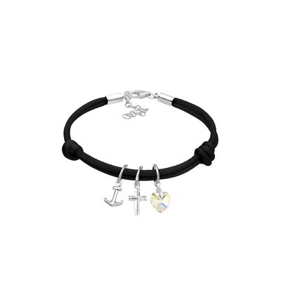 Elli Kreuz Herz Anker Kristalle 925 Silber 20 Damen Image