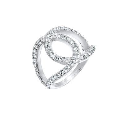 Elli - Love Knots Kristalle 925 Silber Ringe 1 ct Damen