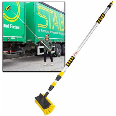 Waschbürste Autowaschbürste Teleskop Stiel 1,35-3m Auto Lkw Caravan Bürste Boot Image