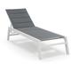 Blum Renazzo Lounge Liegestuhl 70/30 PVC/PE Aluminium 6-Stufen Weiß Grau - Dunkelgrau