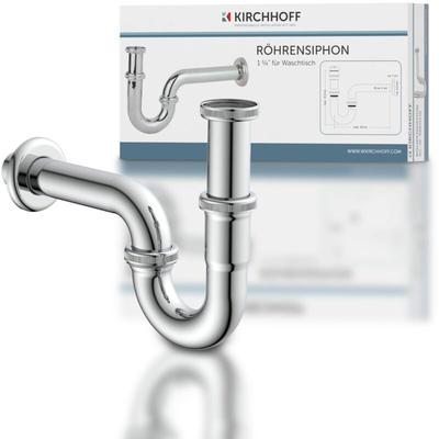 Röhrensiphon Siphon 1 1/4', Ablaufgarnitur für Waschbecken und Waschtisch, Abfluss,