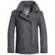 Brandit Pea Coat Veste, noir-gris, taille 2XL