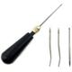 Leather Craft, Awning, Stitching Sewing Awl with Solid Acrylic Handle and Brass Twist Fitting and Get 2 Straight and 2 Curved Needles