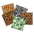 Serviettes de table en papier à imprimé Animal 20 feuilles Jungle Safari fournitures de fête
