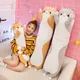 Coussin en peluche en peau de chat pour bébé et enfants coussin long doux manteau beurre de chat