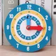 Horloge en Bois Montessori pour Enfant Jouet d'ApprentiCumbria du Temps Fuchsia Aide à l'École