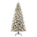 Vickerman 7.5' x 46" Flocked Jackson Pine Artificial Pre-Lit Christmas Tree, Dura-Lit® Warm White Mini Lights.