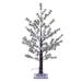 Vickerman 3' Green Frosted Mini Pine Twig Tree, Warm White 3mm Wide Angle LED lights.