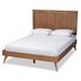 Amira Transitional Ash Walnut Finished Wood Platform Bed