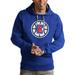 Men's Antigua Royal LA Clippers Team Logo Victory Pullover Hoodie