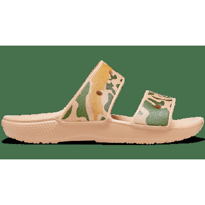 Crocs Chai / Tan Classic Crocs Printed Camo Sandal Shoes