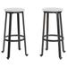 Signature Design by Ashley Challiman Bar Stool Wood/Metal in White/Black | 29 H x 19.5 W x 19.5 D in | Wayfair D307-230