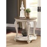 Signature Design by Ashley Realyn End Table Set w/ Storage Wood in Brown/White | 25.88 H x 26 W x 26 D in | Wayfair PKG008493