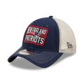 Men's New Era Navy/Natural England Patriots Devoted Trucker 9TWENTY Snapback Hat
