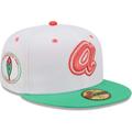 Men's New Era White/Green Atlanta Braves 1972 MLB All-Star Game Watermelon Lolli 59FIFTY Fitted Hat