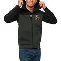 Men's Antigua Black/Charcoal Vegas Golden Knights Protect Full-Zip Hoodie