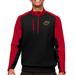 Men's Antigua Black/Red Minnesota Wild Quarter-Zip Pullover Top