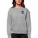 Women's Antigua Heather Gray Seattle Kraken Primary Logo Victory Crewneck Pullover Sweatshirt