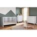 Child Craft Orbit Euro Convertible Standard 4 Piece Nursery Furniture Set Wood in Brown/White | 35 H x 30 W x 54 D in | Wayfair