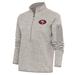 Women's Antigua Oatmeal San Francisco 49ers Team Logo Fortune Half-Zip Pullover Jacket