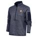 Women's Antigua Heather Navy Houston Astros Logo Fortune Quarter-Zip Pullover Jacket