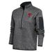 Women's Antigua Heather Charcoal Philadelphia Phillies Logo Fortune Quarter-Zip Pullover Jacket