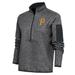 Women's Antigua Heather Charcoal Pittsburgh Pirates Logo Fortune Quarter-Zip Pullover Jacket
