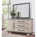 Millwood Pines Chambery 3 Drawer 61" W Combo Dresser w/ Mirror Wood in Brown | 37 H x 61 W x 18 D in | Wayfair 0707F95A713D4B51A7FB7889F722EC30