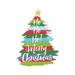 The Holiday Aisle® Ho Ho Ho Christmas Tree Paint Stripes Canvas, Wood | 12 H x 12 W x 1.25 D in | Wayfair 1A999F30471548D5BB53E7C262A07D96