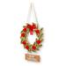 The Holiday Aisle® Merry Christmas Holly Wreath Door Hanger Wood in Brown | 20.5 H x 15.5 W x 2 D in | Wayfair A080329715D34813875FB31D749F73E8