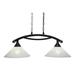 Red Barrel Studio® Eisenhauer 2-Light Kitchen Island Linear Pendant, Crystal in Brown/Gray | 13.5 H x 33 W x 12 D in | Wayfair