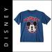 Disney Tops | Disney Women Short Sleeve Blue Top T Shirt Mickey Mouse Size Large | Color: Blue | Size: L