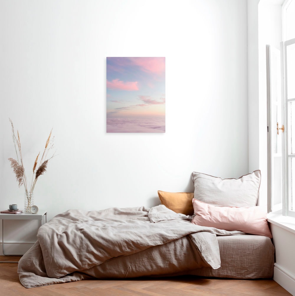 Leinwandbild KOMAR "Endless Rose - Größe 30 x 40 cm", bunt (farbe bild(er): rosa, blau, lila), B:30cm, Holz, Papier, Bilder, Keilrahmenbild mi Echtholzrahmen Image