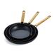 GreenPan Reserve Healthy Ceramic Nonstick, 8", 10" & 12" Frypan Set Non Stick/Ceramic in Black | Wayfair CC005940-001