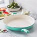 GreenPan Rio Healthy Ceramic Nonstick 13.5" Frying Pan Skillet w/ Helper Handle, Turquoise Non Stick/Ceramic in Blue/Green | Wayfair CC004750-001