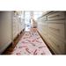 2'6" x 8' Kitchen Mat - KAVKA DESIGNS Candy Cane Kisses Pink Kitchen Mat 96.0 x 30.0 x 0.08 in brown/red/white | Wayfair MWMAT-17305-3X8-KAV2747