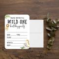 Koyal Wholesale Woodland Safari Animals Wild One Birthday Party Invitations w/ Envelopes, 5x7-inch, 24-Pk in White | 5 W x 7 D in | Wayfair