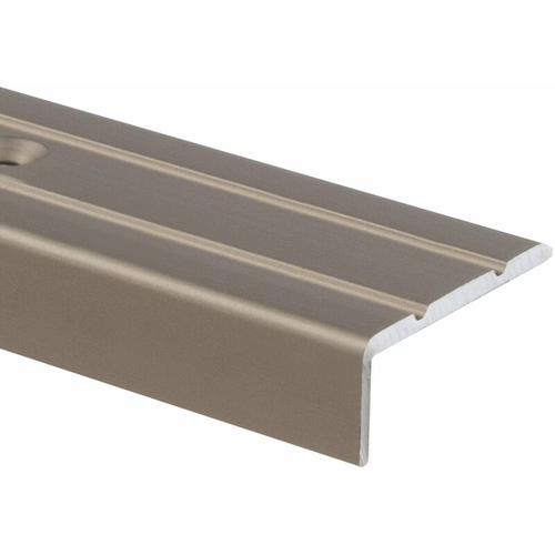 Winkelprofil Treppenkantenprofil Aluminium Vorgebohrt Silber 24,5 x 10 mm – Silber